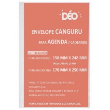 Envelope canguru em sarja 015 com tarja lateral formato externo 170 x 250 mm (tarja 10 mm) (Ref. 3214D)