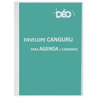 Bolsa plástica tipo canguru - envelope canguru para agenda / cadernos (Ref. EV01)