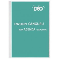 Bolsa plástica tipo canguru - envelope canguru para agenda / cadernos (Ref. EV01)