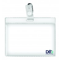 Identificadores - Transparentes c/ clips - Grande c/ clips removivel e impresso  (Ref. 645) - Embalagem com 50 unidades