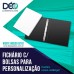 Fichários c/ bolsas para personalização - C/ 4 argolas (mini) A4 - lombo de 27 mm (Ref. 661)