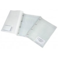 Pasta Catálogo A4 - Capa transparente c/ visor, 10 envelopes finos e 4 colchetes (Ref. 421)
