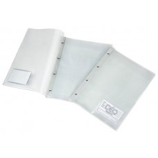 Pasta Catálogo A4 - Capa transparente c/ visor, 10 envelopes finos e 4 colchetes (Ref. 421)