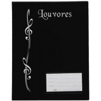 Pasta Catálogo Louvores 1/2 Ofício - C/ visor, 10 envelopes finos e 3 colchetes (gravação louvores) (Ref. 221)