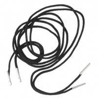 Cordão Preto com 90 cm e Ponteiras para Crachá/Identificador de Eventos REF 931PTO