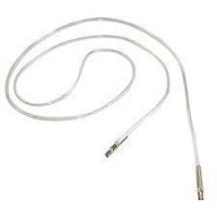Cordão transparente de 80 cm com ponteiras para crachá / identificador de eventos