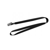 Cordão preto 12x850mm com clips fixo para crachá / identificador de eventos - Ref 936PTO