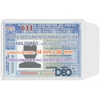 Porta Documentos - C/ impressos ilustrativos - P/ CNH / habilitação (Ref. 633) - Embalagem com 50 unidades