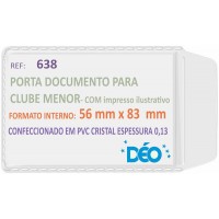 Porta Documentos - C/ impressos ilustrativos - P/ clube (menor) (Ref. 638) - Embalagem com 50 unidades