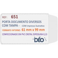 Porta Documentos - C/ impressos ilustrativos - P/ diversos (Ref. 651) - Embalagem com 50 unidades