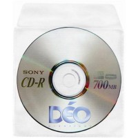 Protetores Transparentes - P/ CD / DVD - P/ CD c/ tampa s/ furos (Ref. 115) - Embalagem com 50 unidades