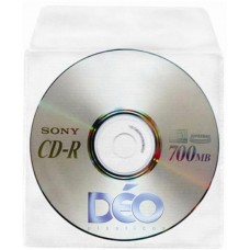 Protetores Transparentes - P/ CD / DVD - P/ CD c/ tampa s/ furos (Ref. 115) - Embalagem com 50 unidades